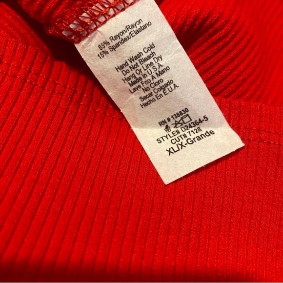 Women’s Fashion Nova Dress, Red, Off Shoulder - Picture 9 of 9